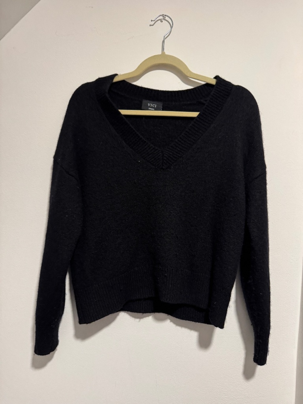 VICI Black Soft Knit Sweater Small Lightweight Cozy - Picture 2 of 5